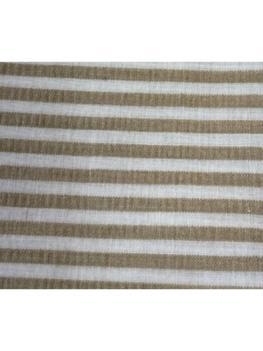 Striped Beige White Cotton Fabric Square 22"x22" Crafting Sewing Projects